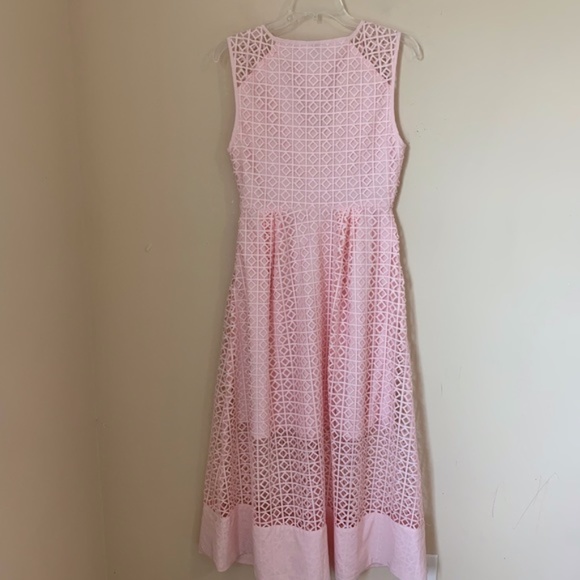 NEW ST by Olcay Gulsen Blush Pink Geometric Lace Dress NWOT - Picture 11 of 13